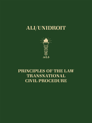 cover image of Principles of the Law, Transnational Civil Procedure